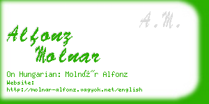 alfonz molnar business card